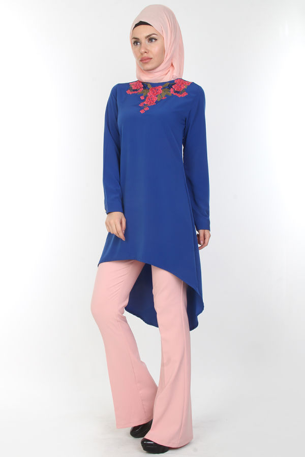 Serap Nakışlı Tunik-0534Saks