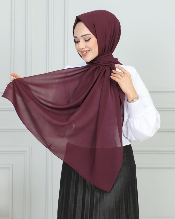 Şifon Şal-1942 Bordo - 1