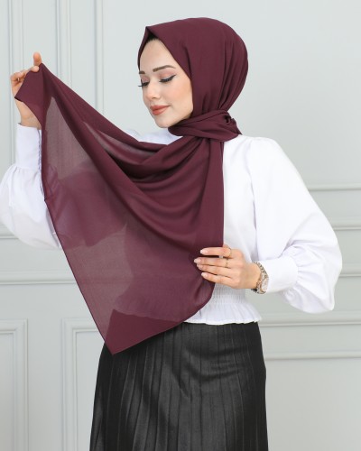 Şifon Şal-1942 Bordo - JAWEL ŞAL (1)