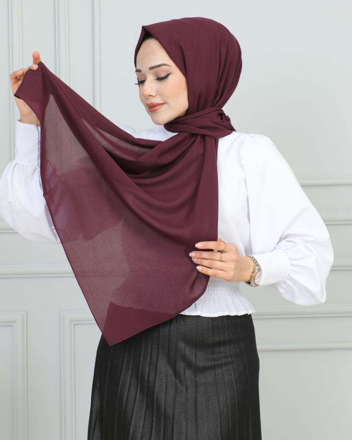 Şifon Şal-1942 Bordo - 2