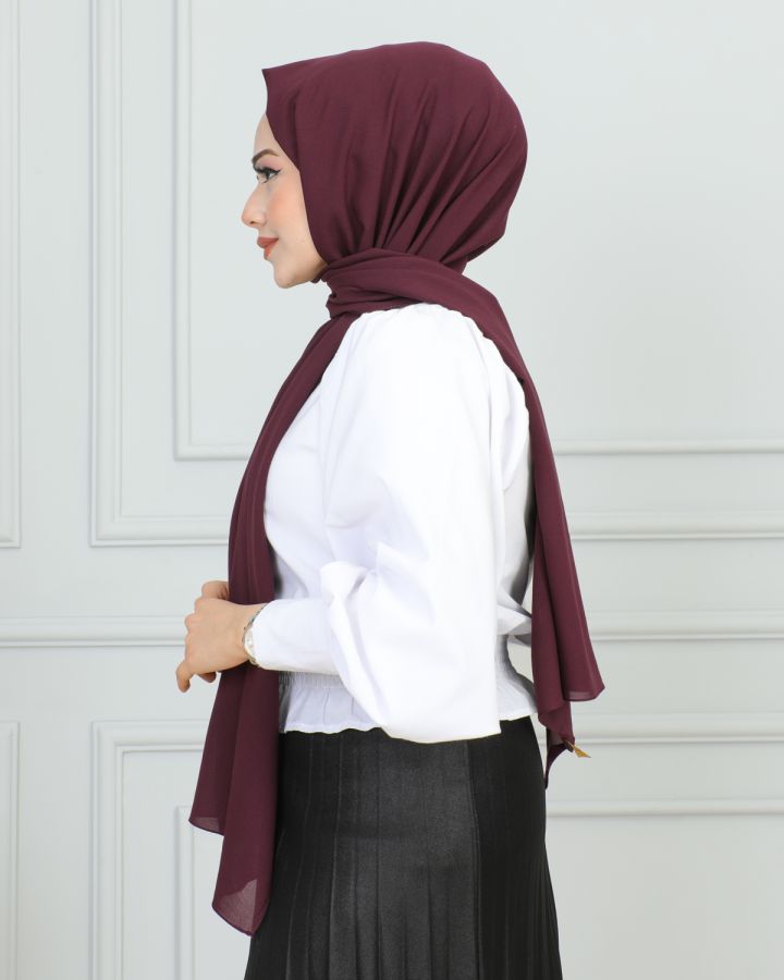Şifon Şal-1942 Bordo - 3