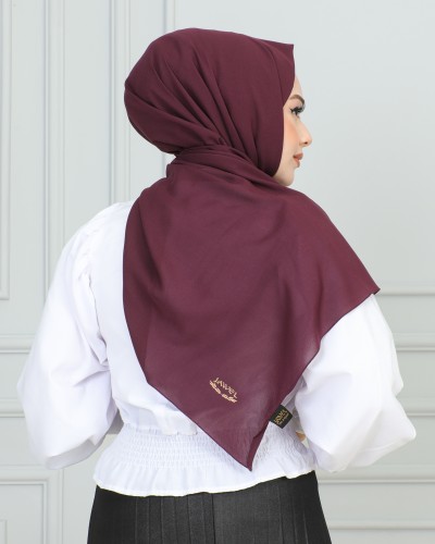 Şifon Şal-1942 Bordo - 5
