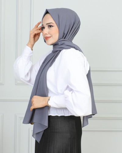 Şifon Şal-1942 Gri - Thumbnail