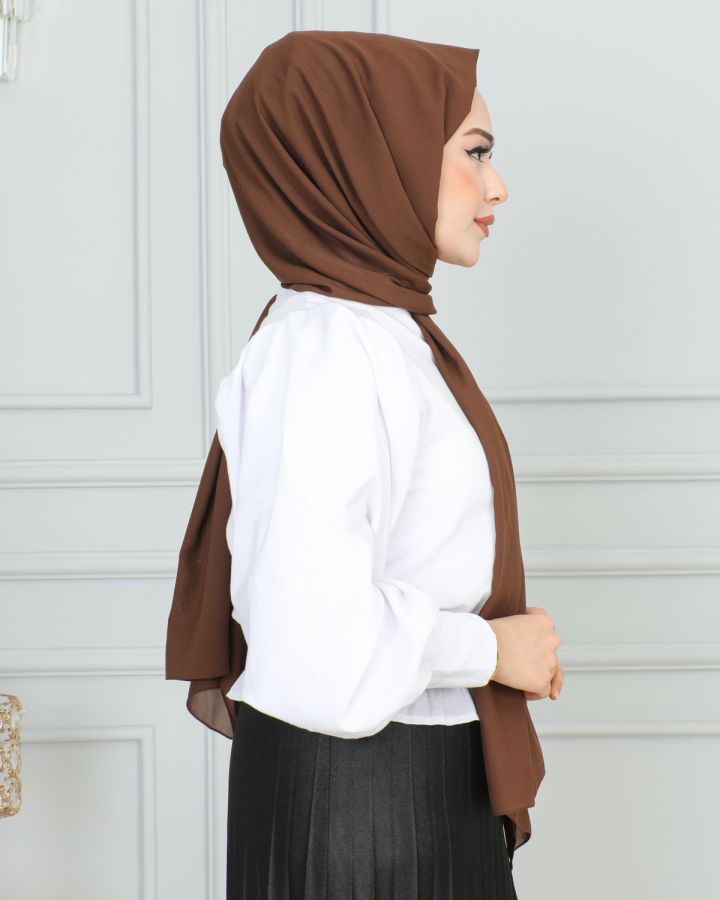 Şifon Şal-1942 Koyu Kahve