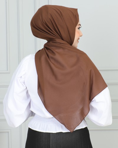 Şifon Şal-1942 Koyu Kahve - Thumbnail