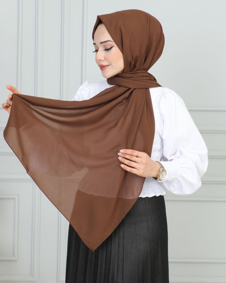 Şifon Şal-1942 Koyu Kahve