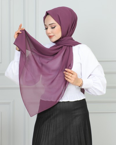 Şifon Şal-1942 Koyu Lila - 1