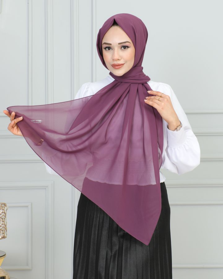 Şifon Şal-1942 Koyu Lila - 2