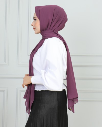 Şifon Şal-1942 Koyu Lila - 3