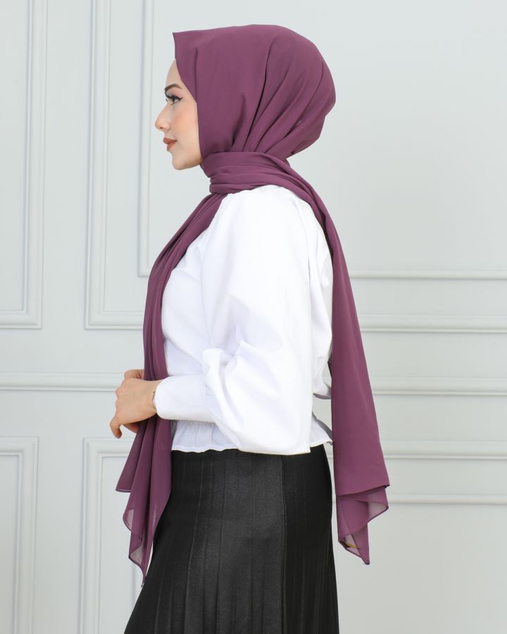 Şifon Şal-1942 Koyu Lila - 3