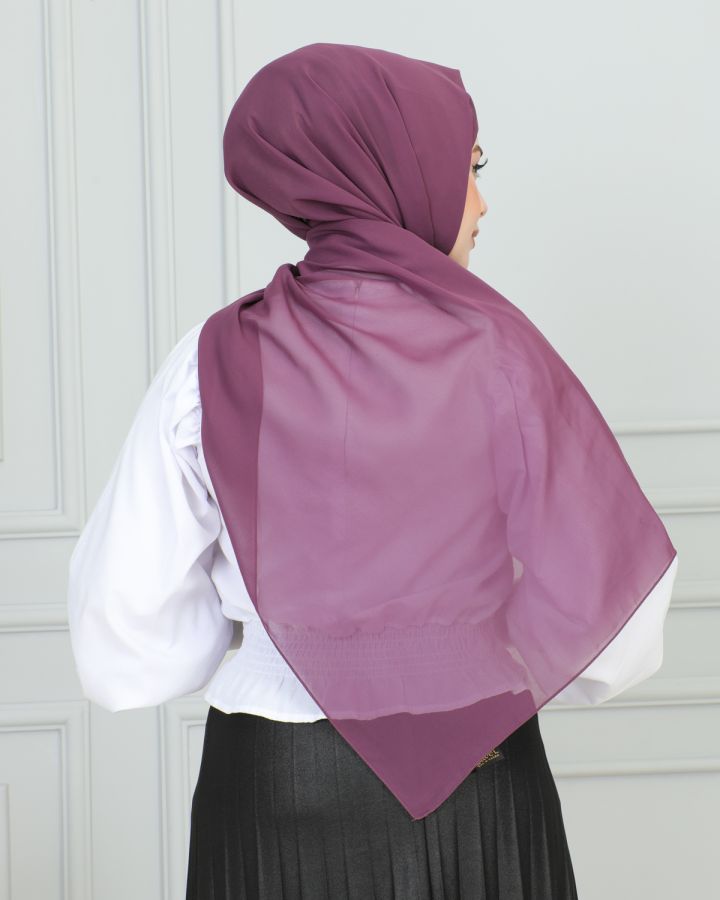 Şifon Şal-1942 Koyu Lila - 5