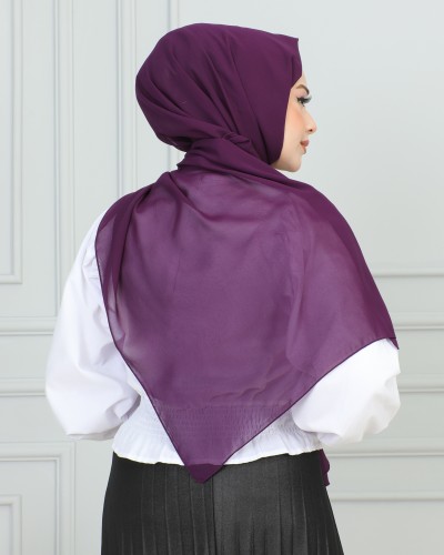 Şifon Şal-1942 Mor - 5
