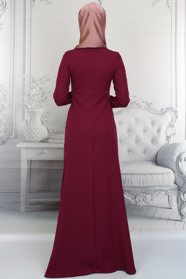 Taş Ve Nakış İşlemeli Abiye-0021