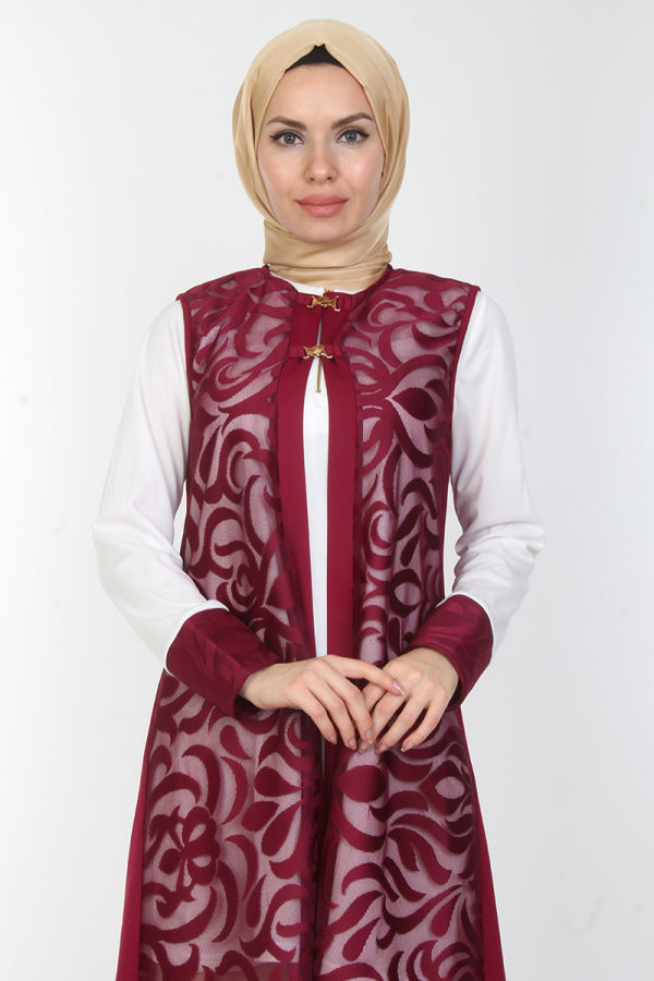 Yeleği Yakma 2'li Takım-0537Mürdüm