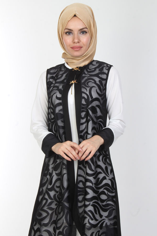 Yeleği Yakma 2'li Takım-0537Siyah